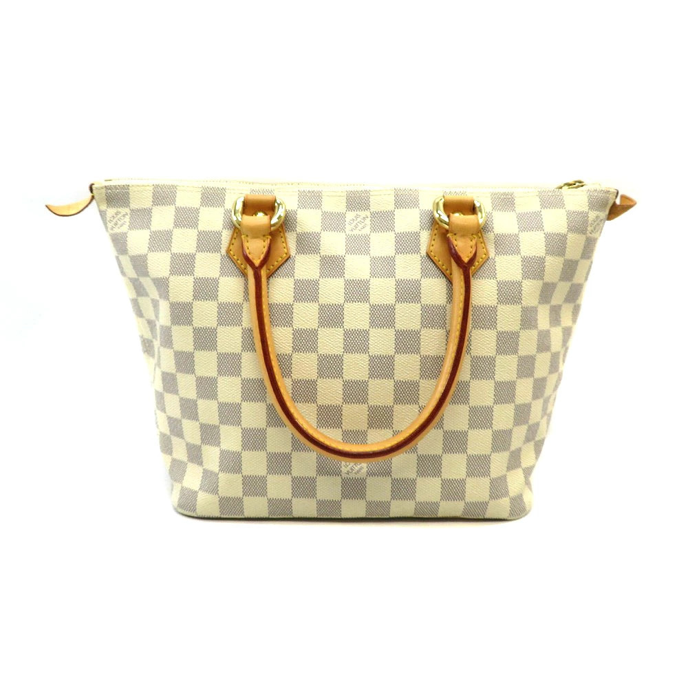 Louis Vuitton Azur Damier Canvas Saleya White Handbag